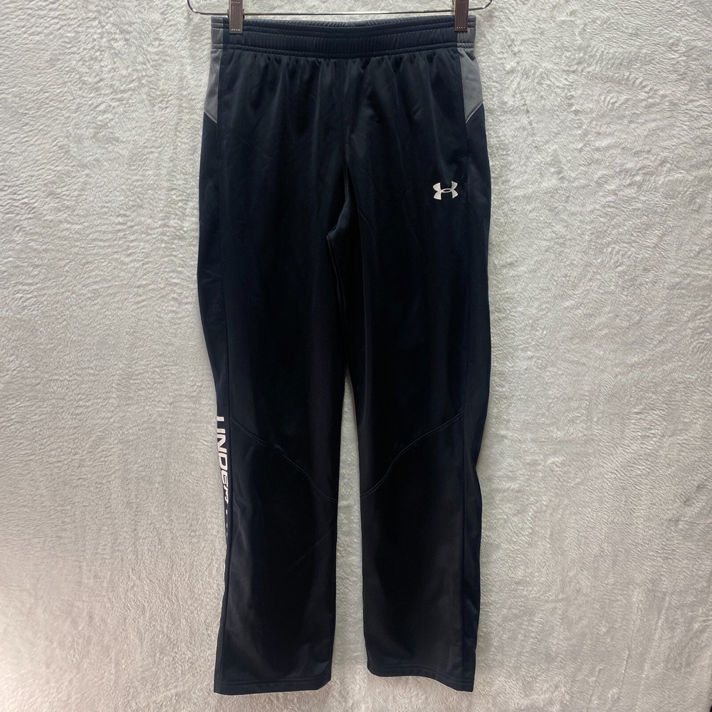 Under Armour Boys Large Black Fleece Lined Loose Sweatpants 1294826 001